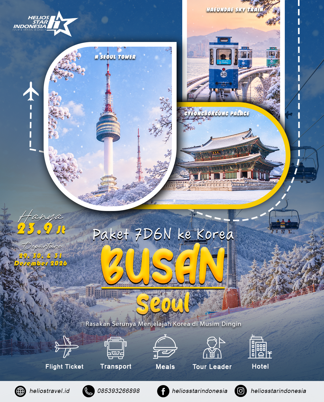 PAKET TOUR 7D6N WINTER NEW YEAR KOREA